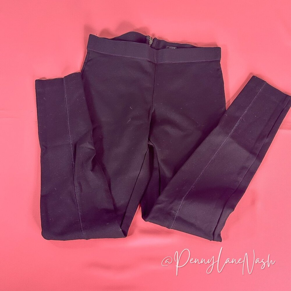 J.Crew Pixie Ponte Zip Back Legging Black Size 4R - Picture 7 of 9